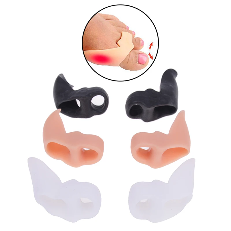 2PCS=1Pair Gel Foot Care Tool Bunion Corrector Bone Big Toe Protector Hallux Valgus Straightener Toe Spreader Pedicure