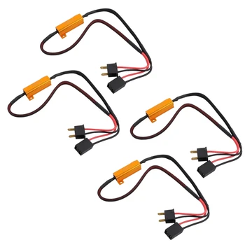 

4 Pcs H7 LED Load Resistors LED Headlight Bulb 6 Ohm Resistance Car LED Decoder