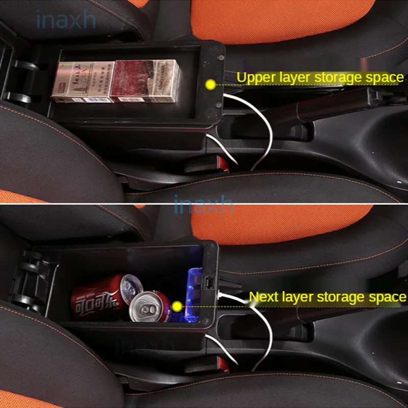 Portaoggetti Per Bracciolo Smart Fortwo/Forfour 453 - Organizzatore Interno In Plastica ABS - Foto 5