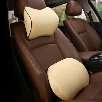 

LEEPEE Car Pillow Neck Headrest Universal Seat Cushion Space Memory Foam Fabric Auto Neck Rest Interior Accessories