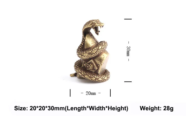 Pure Copper Snake Statue Desktop Decorations (6)