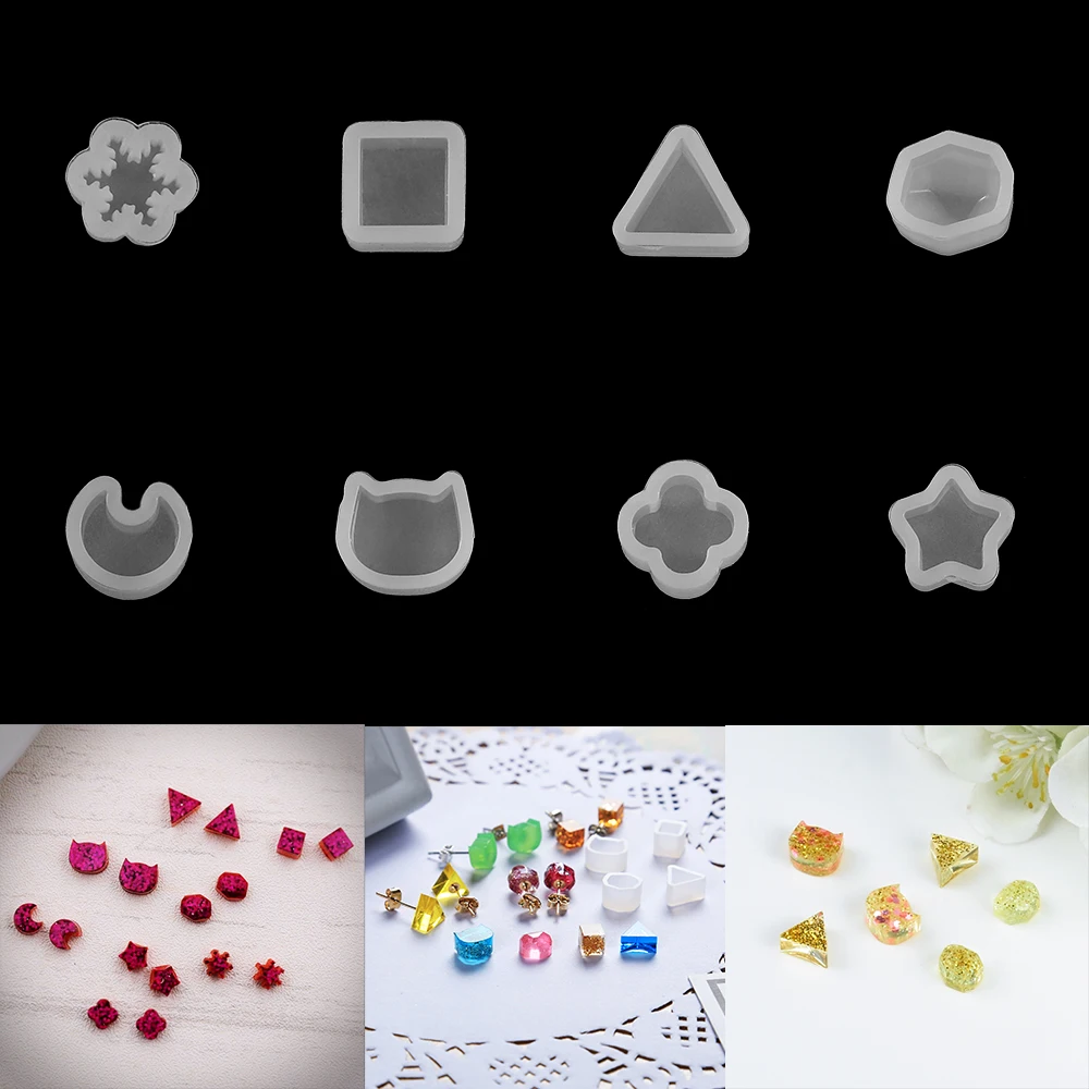 

16pcs/set Earring Pendan Silicone Molds UV Resin Epoxy Resin Casting Mould For DIY Jewelry Making Finding Tools Accessories