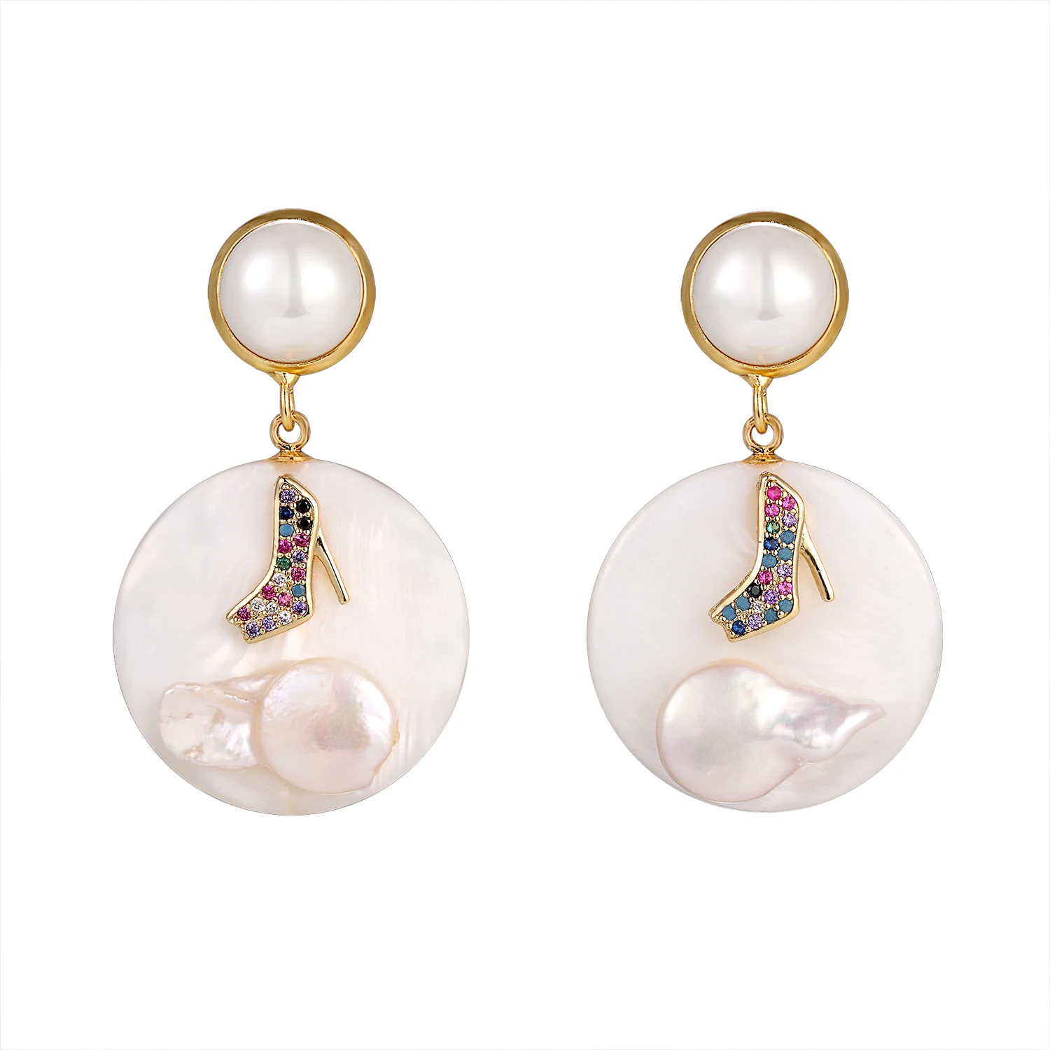 Женские жемчужные серьги ручной работы роскошные круглые подвески ювелирные