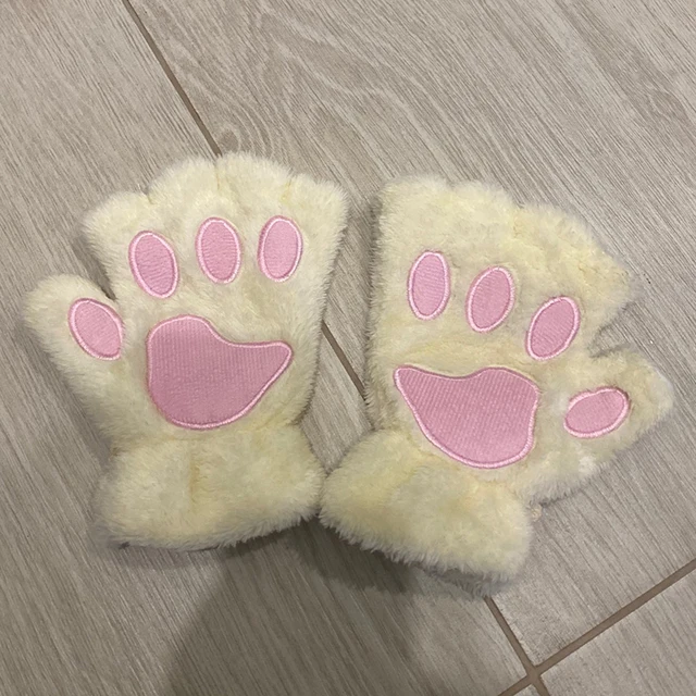 Bear Plush Cat Paw Claw Gloves