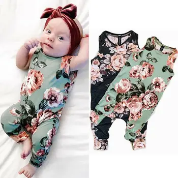 

PUDCOCO Newest 2020 Newborn Baby Girls Floral Romper Jumpsuit Casual Sleeveless Kid Playsuit Clothes Party Outfits 0-18M