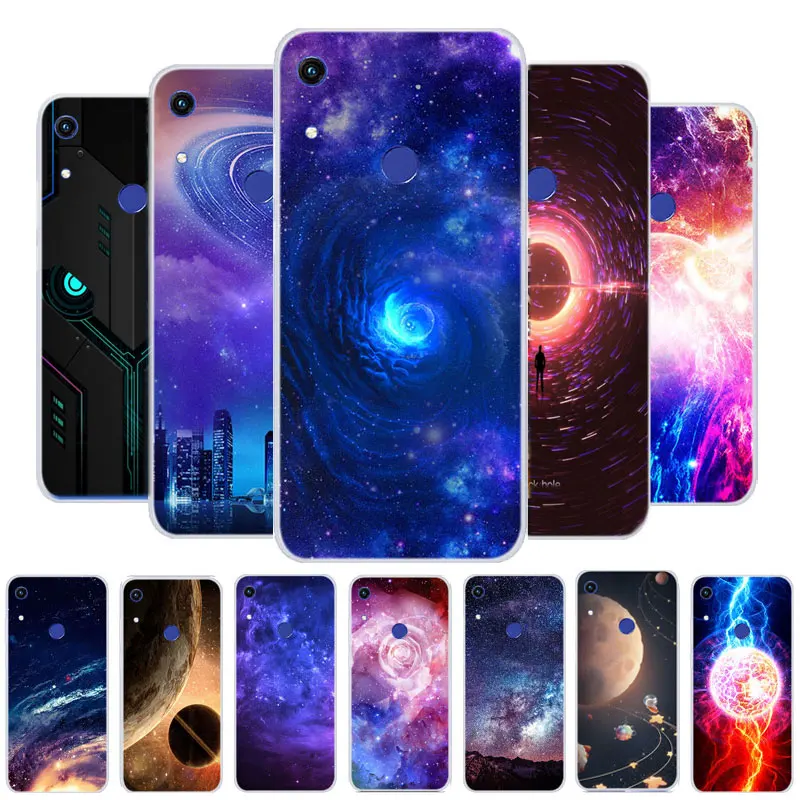 Чехол для huawei Y6S чехол-крышка с планетой Силиконовые мягкие чехлы из ТПУ на заднюю