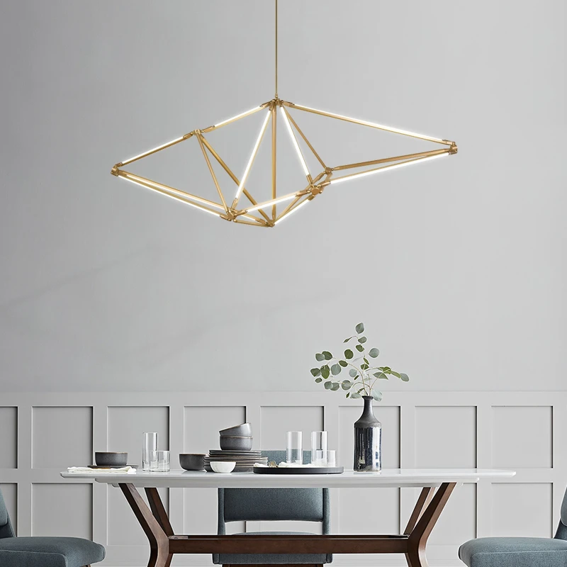 

Modern Designer Led Gold Chandeliers Lighting Nordic Iron Pendant Lamp Living Room Kitchen Lustres Home Decor Lighting Fixtures