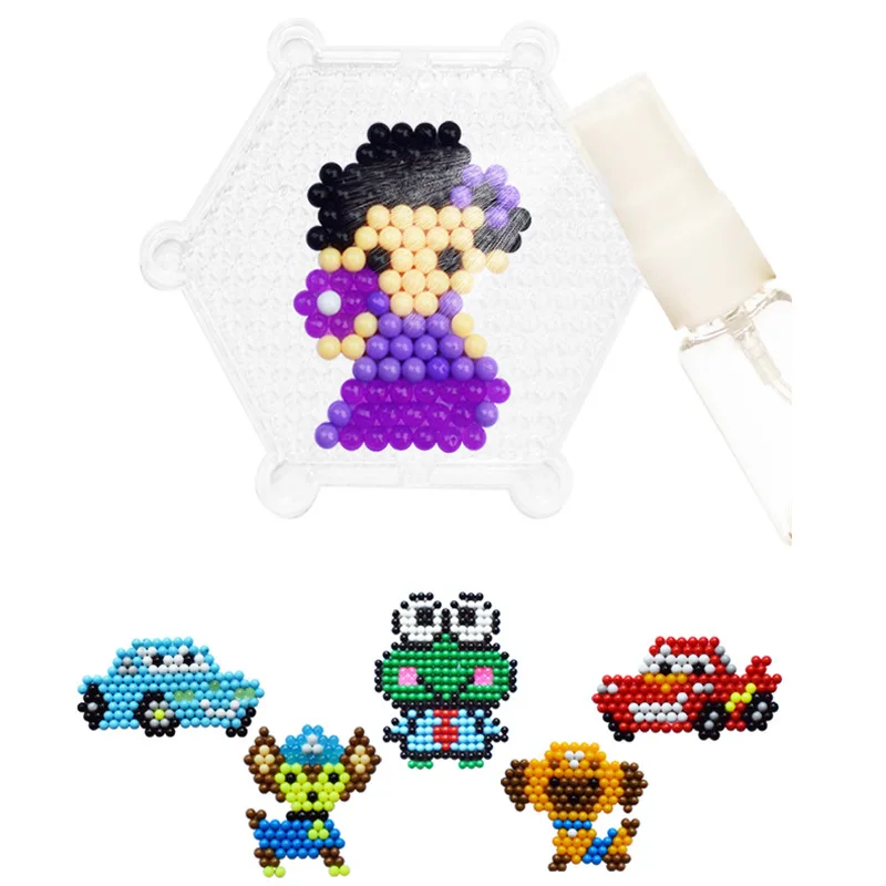 Plastic bag packag 500Pcs 30 Colors 5mm perlen Water Beads Spray aqua Magic beads Educational Puzzles pegboard for Children Toy puzzle toys