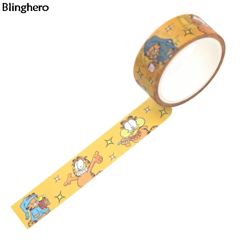 20 шт./лот Blinghero 15 мм X 5 м мультипликационная маскирующая лента милый кот клейкие ленты крутая васи лента дневник лента подарок для друзей BH0399