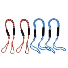 4 шт. 3.5ft банджи лодка Dockline-Натяжная Док Линия Привязать веревка для лодок,(оранжевый/синий+ синий/белый