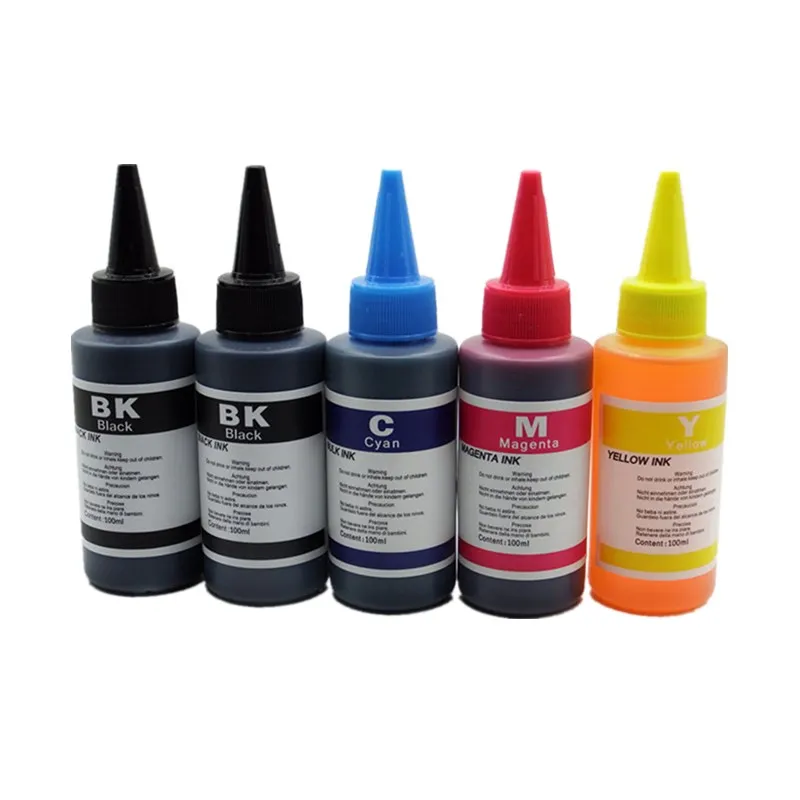 Универсальные 4-цветные чернила для принтеров Epson Премиум 4 цветные чернила BK C M Y для Epson всех принтеров СНПЧ - Цвет: 100ML 1SET 1BK