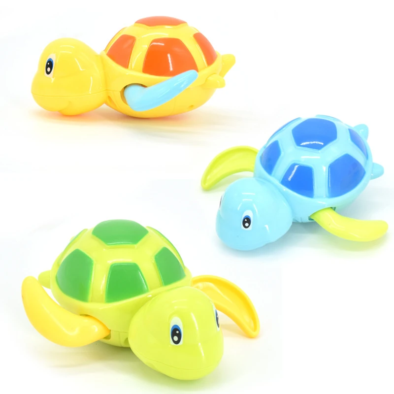 1個かわいい漫画の動物亀古典赤ちゃんの水のおもちゃ幼児水泳カメ巻き上げチェーン時計じかけの子供ビーチお風呂の玩具 Aliexpress Toys Hobbies
