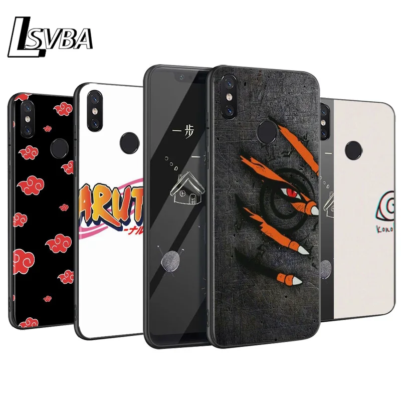 Чехол с логотипом Наруто для Xiaomi Mi Poco M2 Note 10 9 8 Pro Play Mix 3 F1 Lite 5G черный чехол|Бамперы|