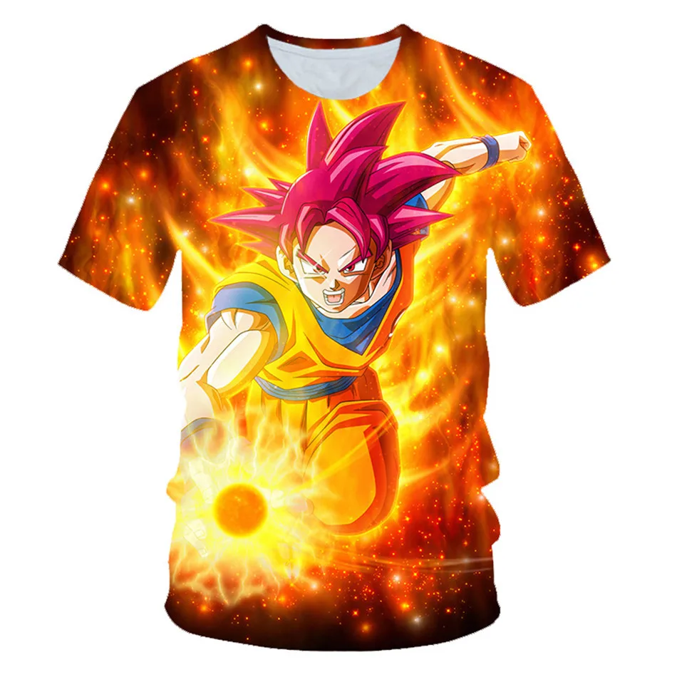Детская футболка с 3D принтом «Dragon Ball Z Goku Black Vegeta» летняя футболка с японским аниме года повседневные футболки для мальчиков и девочек, топы