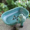 Cast Iron Soap Holder Standing Lovely Bird Antique Gold Green Handmade Tabletop Metal Dish Tray For Kitchen Bathroom Sink 4
