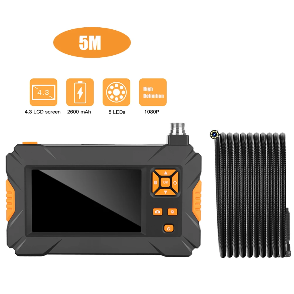 

4.3inch P30 Green Hand-held Endoscopes Industrial High-definition 1080P Display Screen Borescope orange
