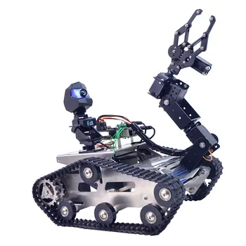 

New Programmable TH WiFi Tank Robot Car Kit With Arm For Raspberry Pi4 (2G) - Standard Version Small Claw