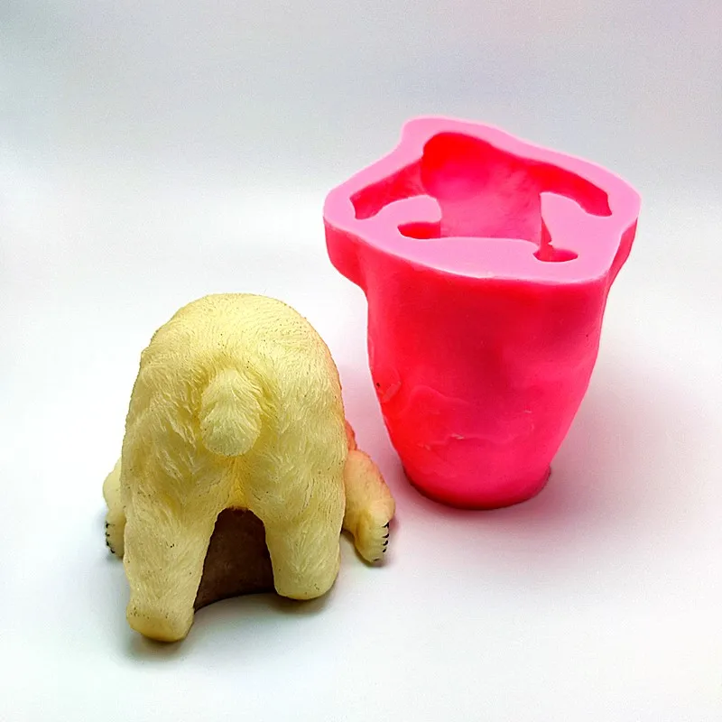 3D Polar Bear Silicone Mold DIY Candle Soap Resin Model Kitchen Making Ice Chocolate Cake Decoration Tool