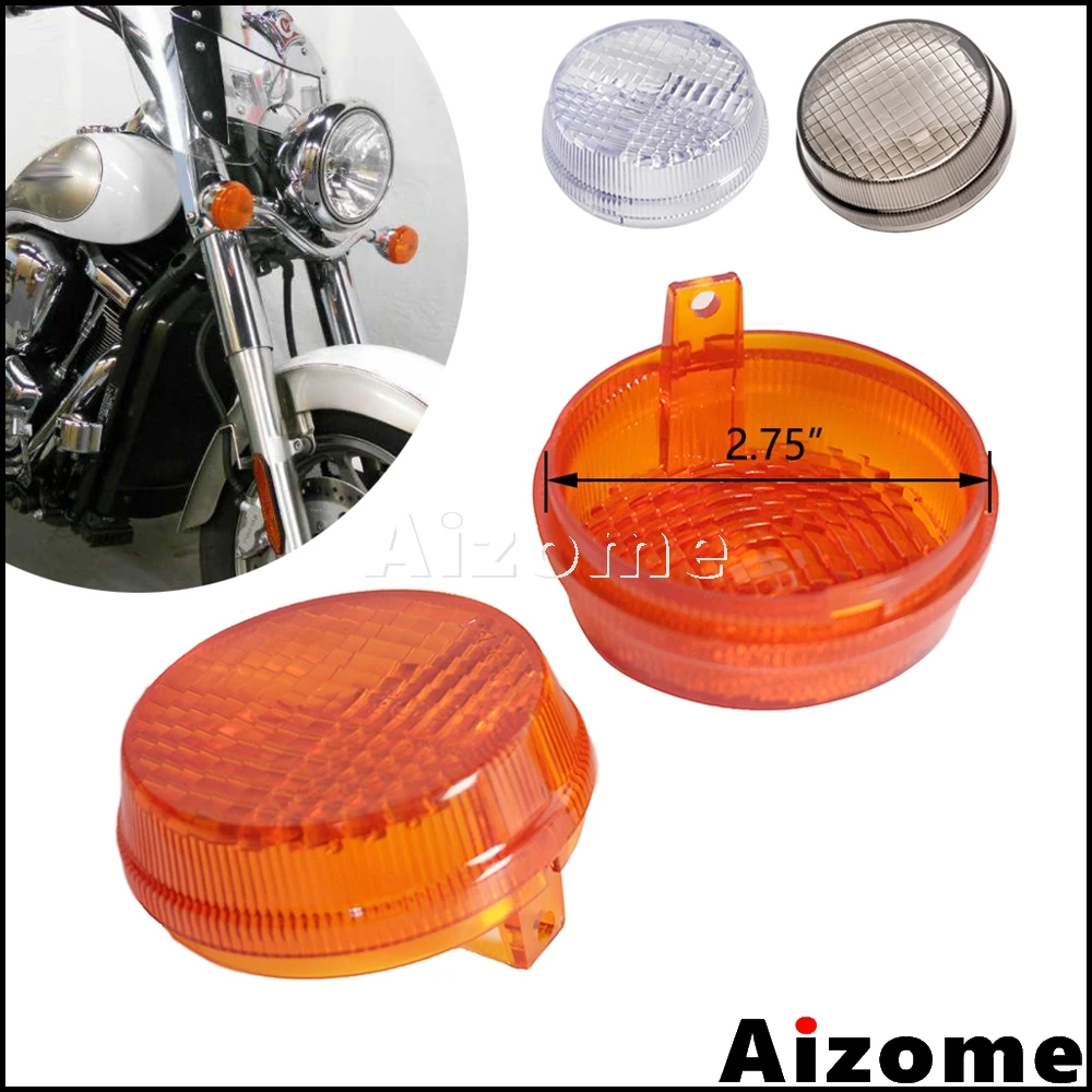 Motorcycle 2 75 Orange Turn Signals Lens For Kawasaki Vulcan 2000 1600 Classic Nomad Turn Indicator Lights Plastic Covers Aliexpress