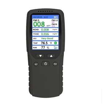 

Smart 8 In 1 PM1.0 PM2.5 PM10 Air Quality Sensor Gas Analyzer Detector Gas Leak Monitor TVOC HCHO Formaldehyd Humidity Detector