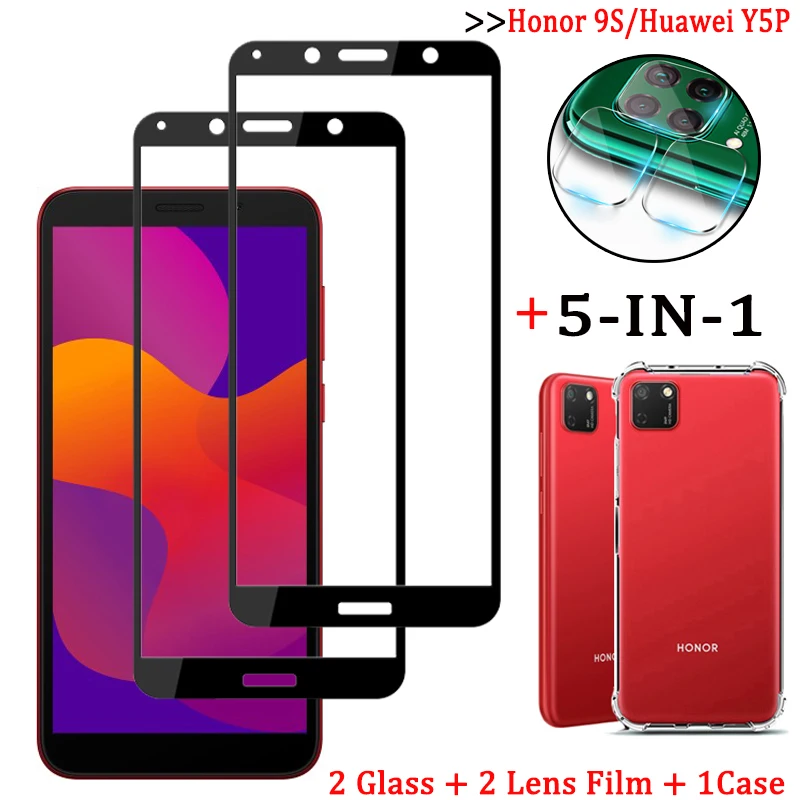 5 в 1 huawei y5p стекло чехол для honor 9s защитное хонор 9с хуавей у5р бампер чехлы 9 s камера