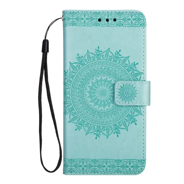 Кожаный тотемный флип для Coque iPhone 11 Pro Max чехол iPhone 11Max Чехол кошелек Etui для iPhone 11 чехол iPhone11 11Pro Fundas - Цвет: Mint Green
