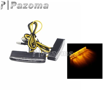 

2PCS 12V Universal Motorcycle Mini LED Turn Signal Stripe Clear Blinker Lamp For HONDA SUZUKI YAMAHA Kawasaki Indicator