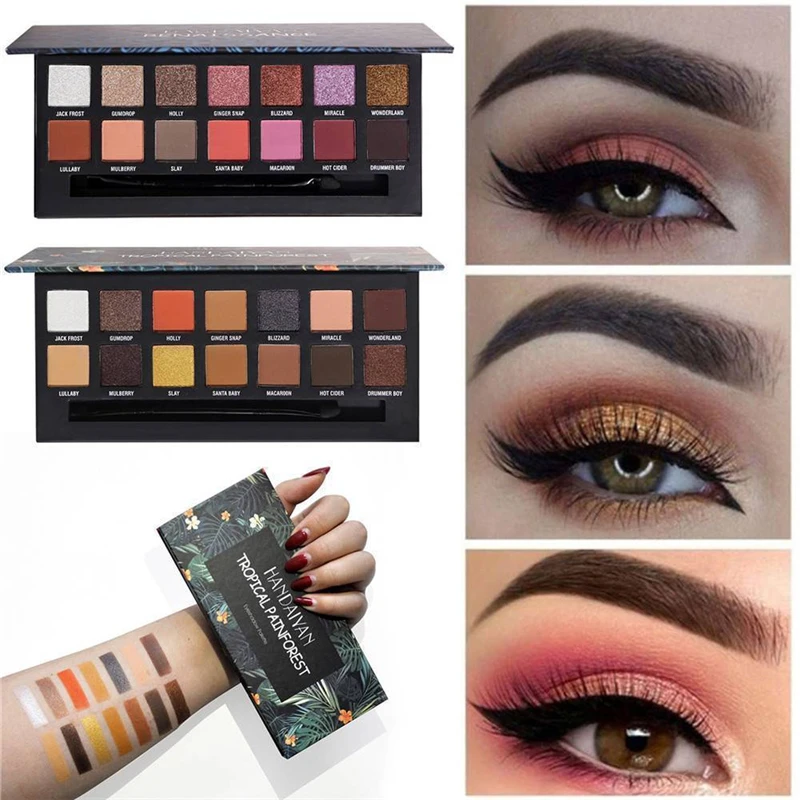 

14 Colors Eyeshadow Pallete Fashion Beauty Glazed Matte Eye Shadow Makeup Palette Nude Professional Beauty Cosmetics Tools Set