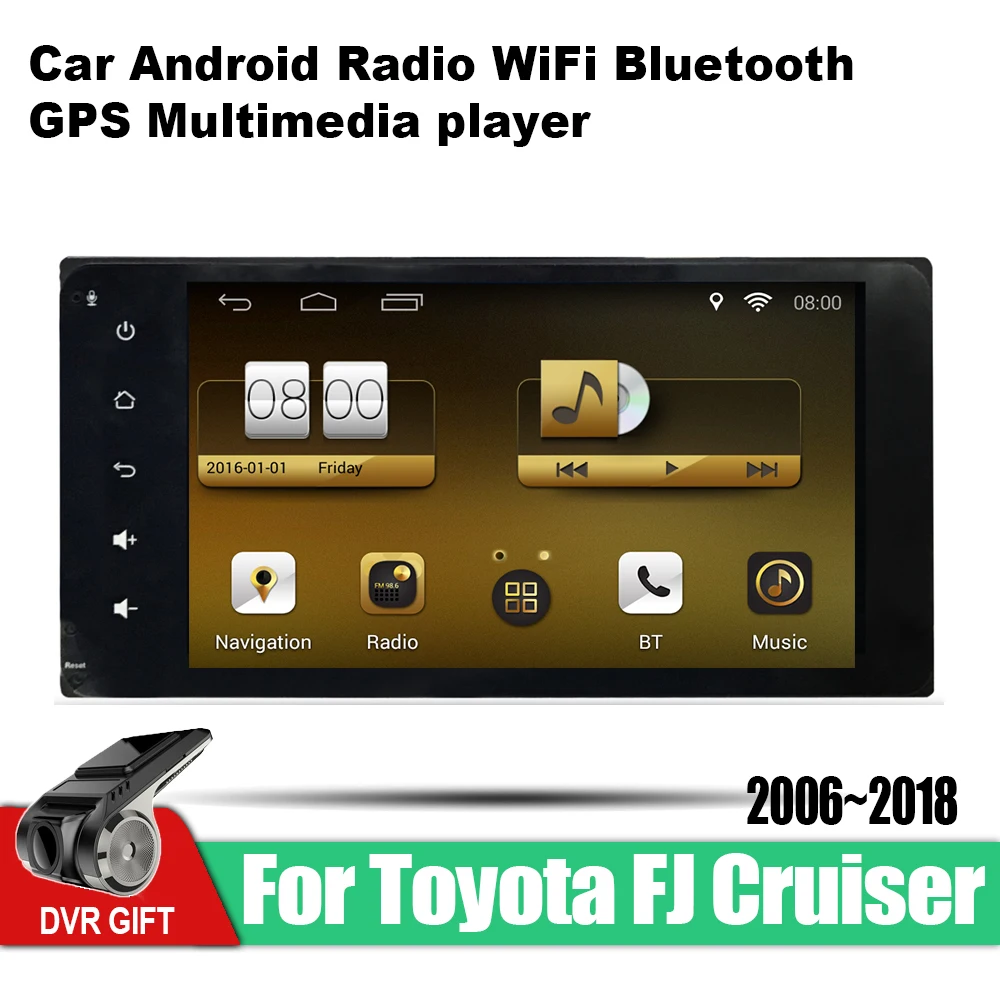 Автомобильный мультимедийный плеер ZaiXi Android с GPS для Toyota FJ Cruiser 2006 ~ 2018