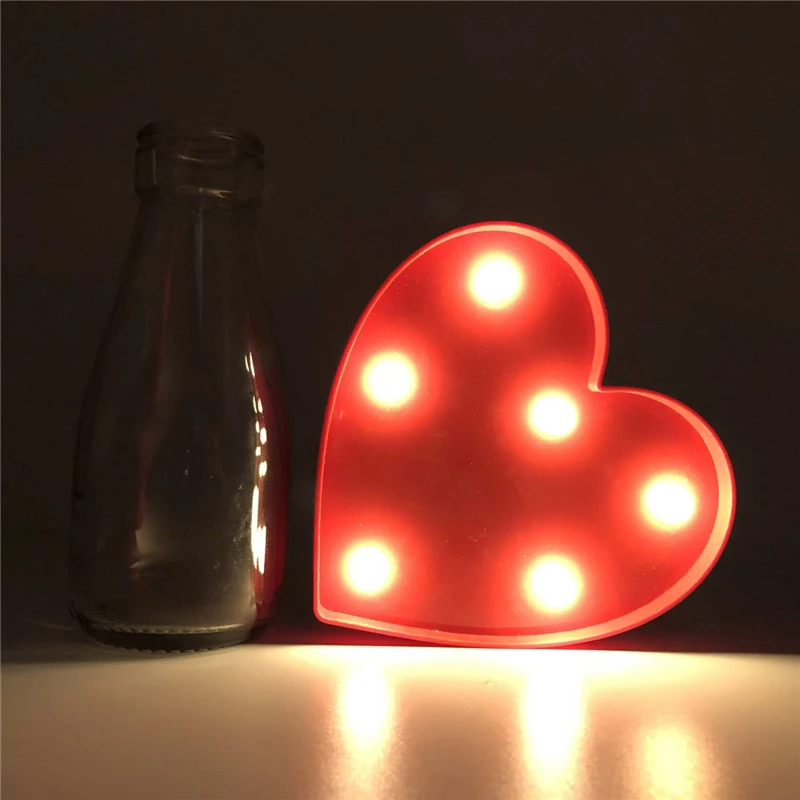 Звездная ночь светодиодный светодиодной подсветкой Фламинго Единорог подвесной светильник кактус ананас звезда лампа Настенный светильник Decorati - Испускаемый цвет: Red heart