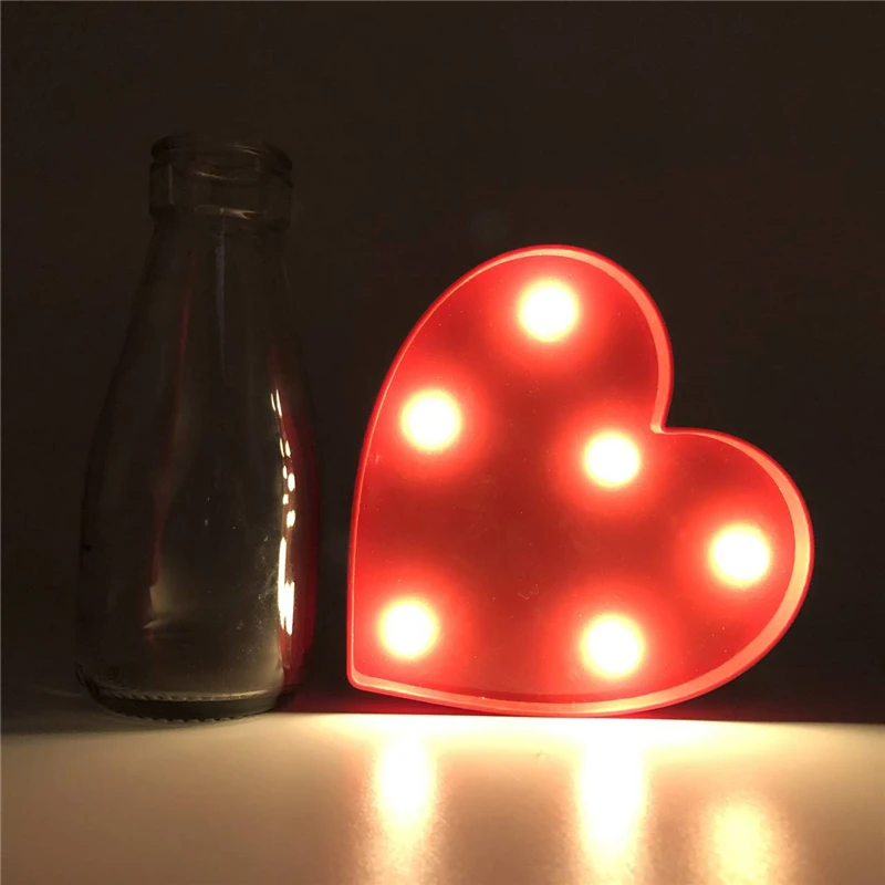 Red heart Звездная ночь светодиодный светодиодной подсветкой Фламинго Единорог подвесной светильник кактус ананас звезда лампа Настенный светильник Decorati - Испускаемый цвет: Red heart