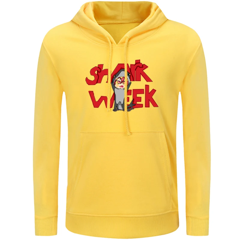 

Shark Week Cartoon Design Pattern Hoodies Kids Sweatshirt Childs Graphic Hoody Boys Girls Print Hooded Pullover Christmas Gift