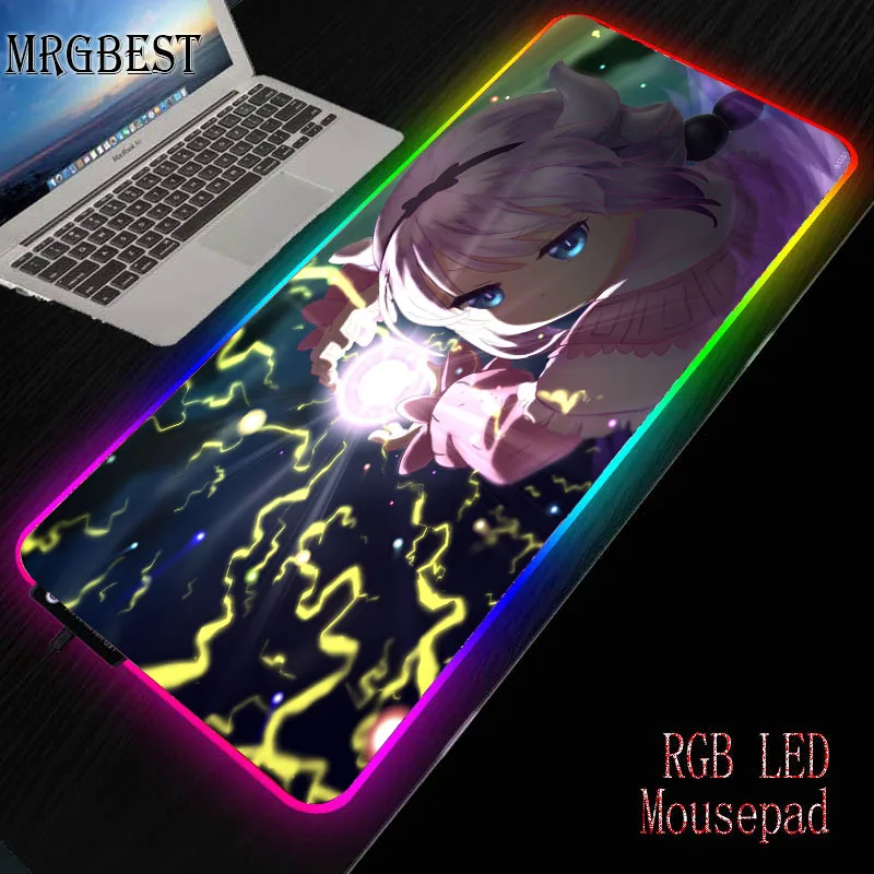 MRGBEST большой коврик для мыши RGB японский Аниме Комикс мисс Кобаяши Дракон