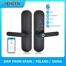 YOHEEN Fingerprint Lock Smart Karte Digitale Code Elektronische Türschloss Bluetooth TTLock App Sicherheit Einsteckschloss