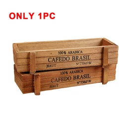 Vintage Wooden Storage Box and Planter for Home Decoration and Balcony Gardens (Letter)