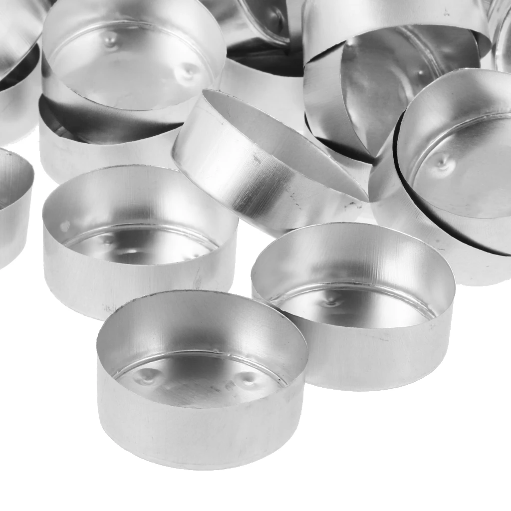 300x Aluminium Tea Light Empty Case Containers & Candle Wicks Candles Making