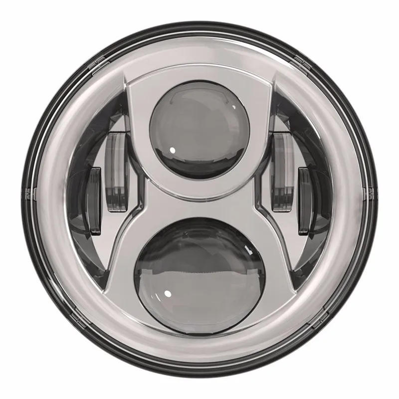 7inch  Round LED Headlight Kit 8700G2 Gen 2 Daymaker with Matching Passing Lamps & Adapter Ring