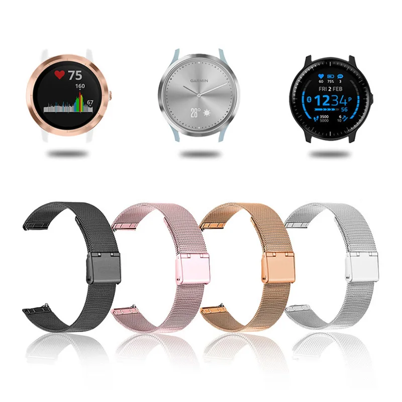 Ремешок для часов Garmin Vivoactive 3 4 4S Миланский металлический ремешок аксессуары