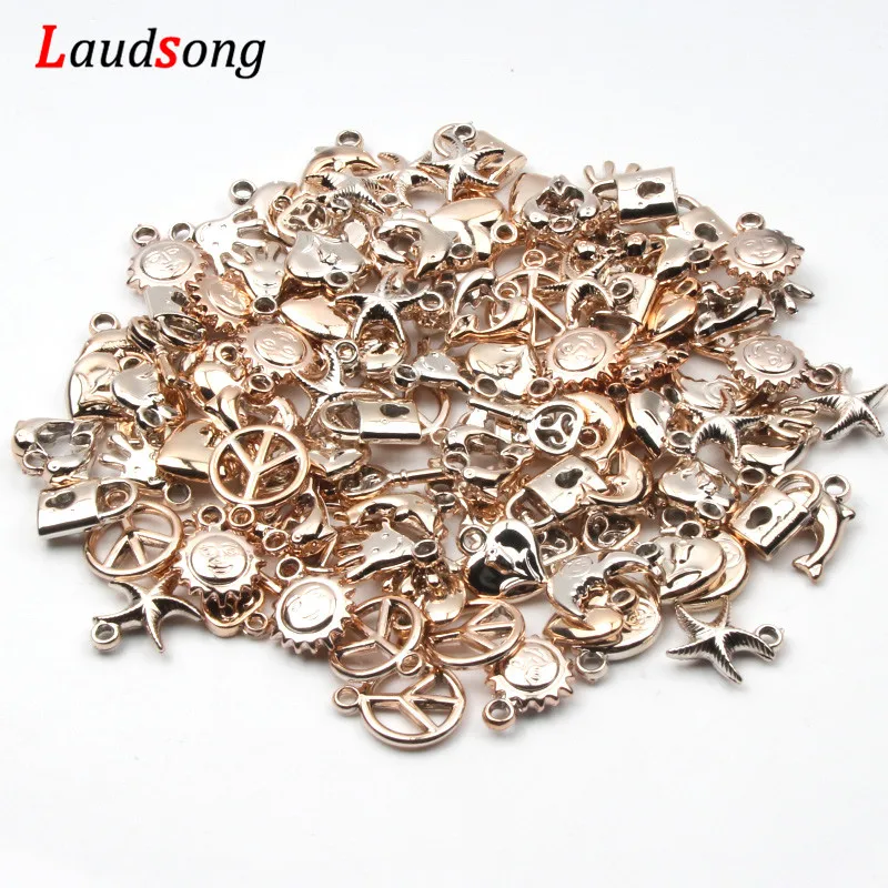 

30Pcs Light Gold CCB Plating Charms Pendant Finding For Jewelry Making Necklace Bracelet Accessories Earring DIY Pendants