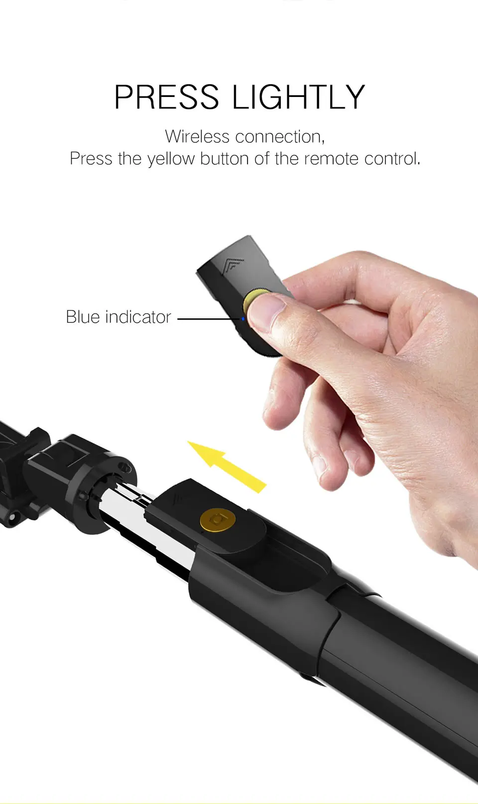 Селфи-палка беспроводной Bluetooth для смартфона с дистанционным спуском затвора складной ручной монопод Выдвижной мини-штатив
