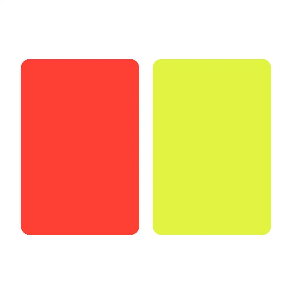 Soccer Referee Cards PVC Soccer Referee Red Yellow Cards Football Match Training Tool 8x11cm