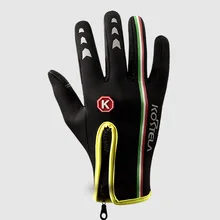 Kortela зимние уличные флисовые ветрозащитные теплые велосипедные перчатки с сенсорным экраном полный палец Зимний горный велосипед