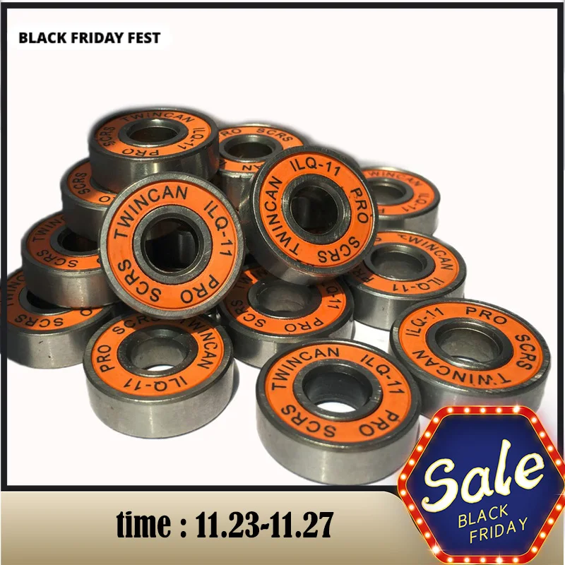 

16pcs/lot SKATING SEBA TWINCAM ILQ-11 Miniature Ball Radial Ball Bearings For Skate Shoes Accessories ABEC-11