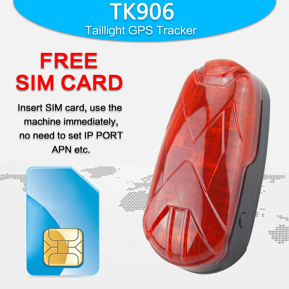 GPS трекер Tk906 для велосипеда или с бесплатной платформой IOS и Android легкая установка