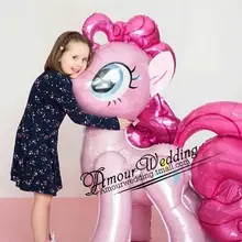 1 шт. 100*97 см розовый маленький конь фольгированные гелиевые шары воздушные шарики, детские игрушки на свадьбу, день рождения, единорог, вечерние принадлежности для декора
