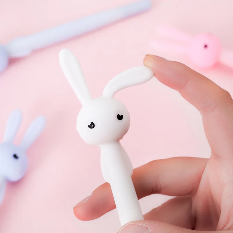 Cute Rabbit Girl Press Gel Pen Black Refill - Temu