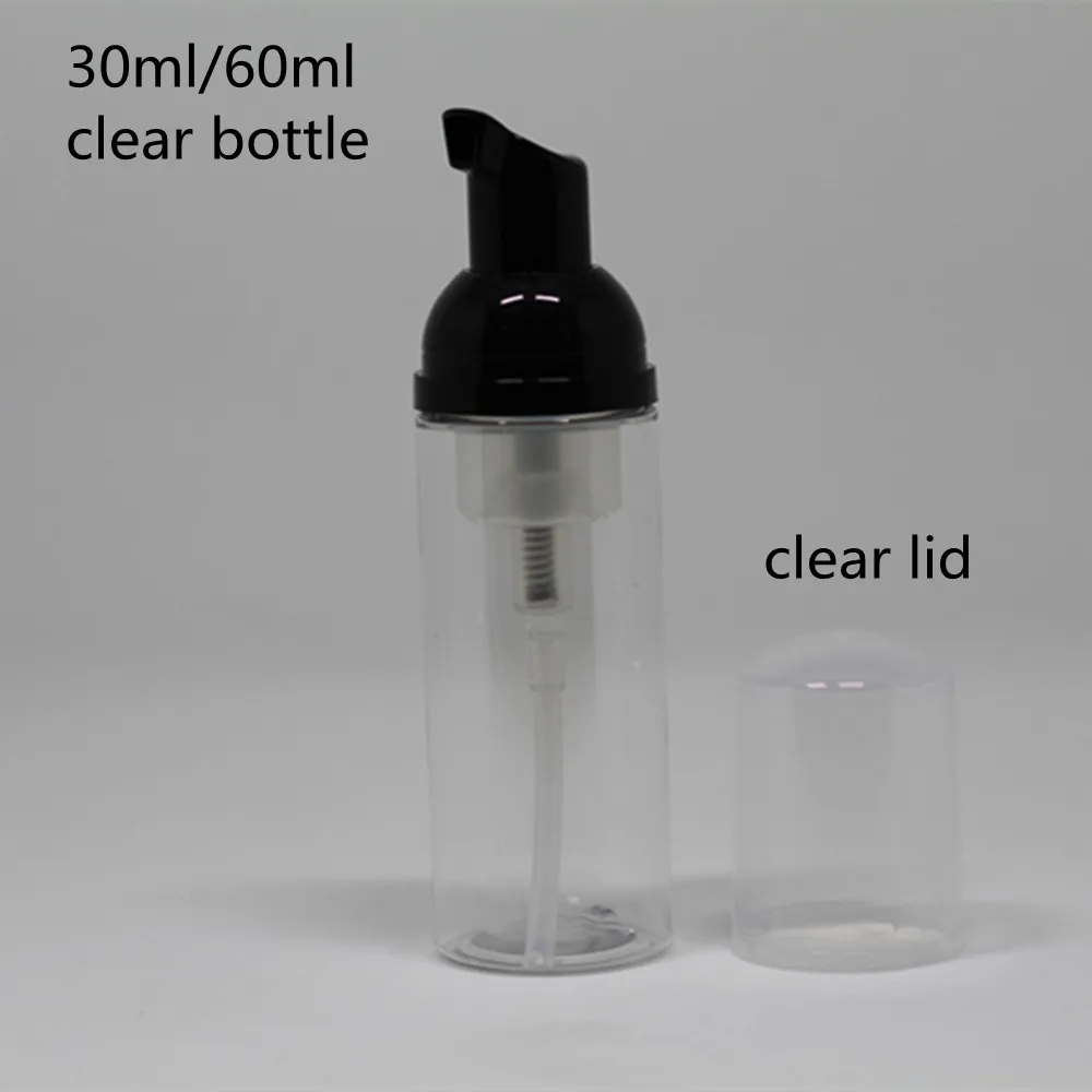 

3pcs Empty Plastic Travel Bottle 60ml Cosmetic Bottle Facial Cleanser Wash Cream White Liquid Soap Foam Bottle with Foamer Pump