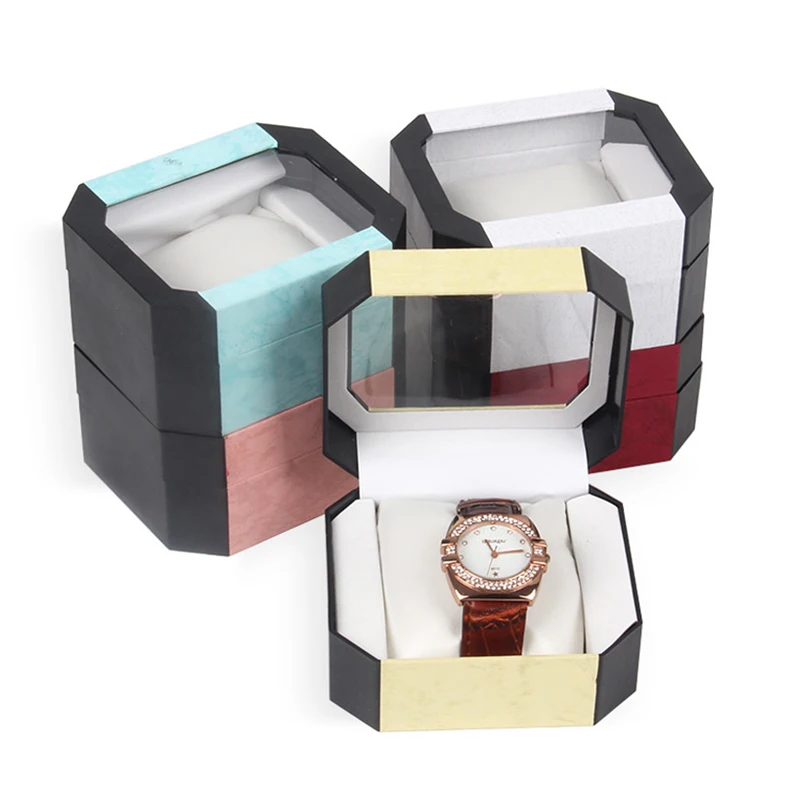 

Wholesle Watch Box Wrist Watch Holder Display Storage Box Glass Top Jewelry Organizer