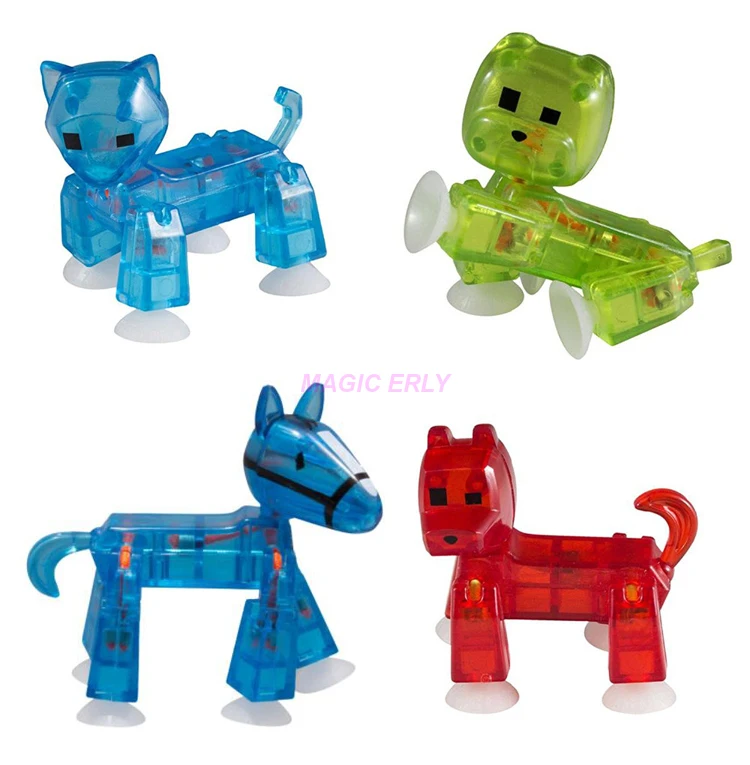 Липкий робот экшн игрушка фигурки с присоской деформируемые пластиковые фигурки животных Stikbot игрушки