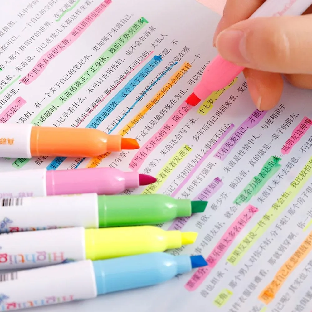 Многоцветные выбираемые хайлайтеры гелевые библейские хайлайтеры цветные маркеры комплект для охлаждения школьные принадлежности для рисования